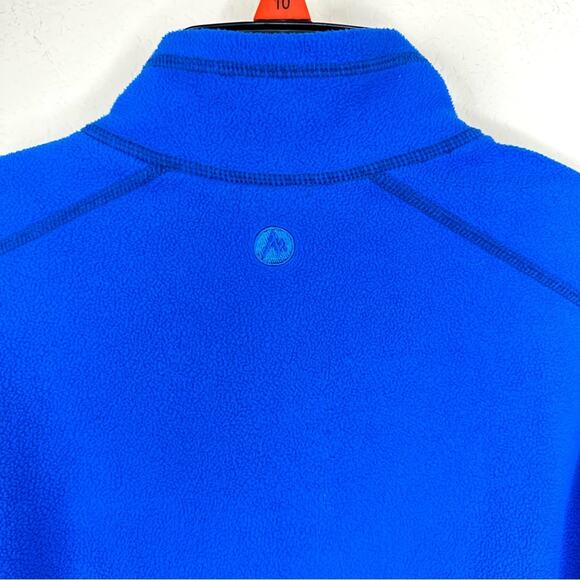 MARMOT Youth Kids Fleece Pullover Blue  1/4 Zip Unisex Long Sleeve Size L - Picture 4 of 9